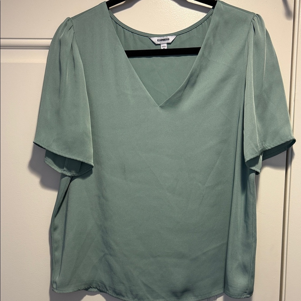 Express Sage Green Blouse